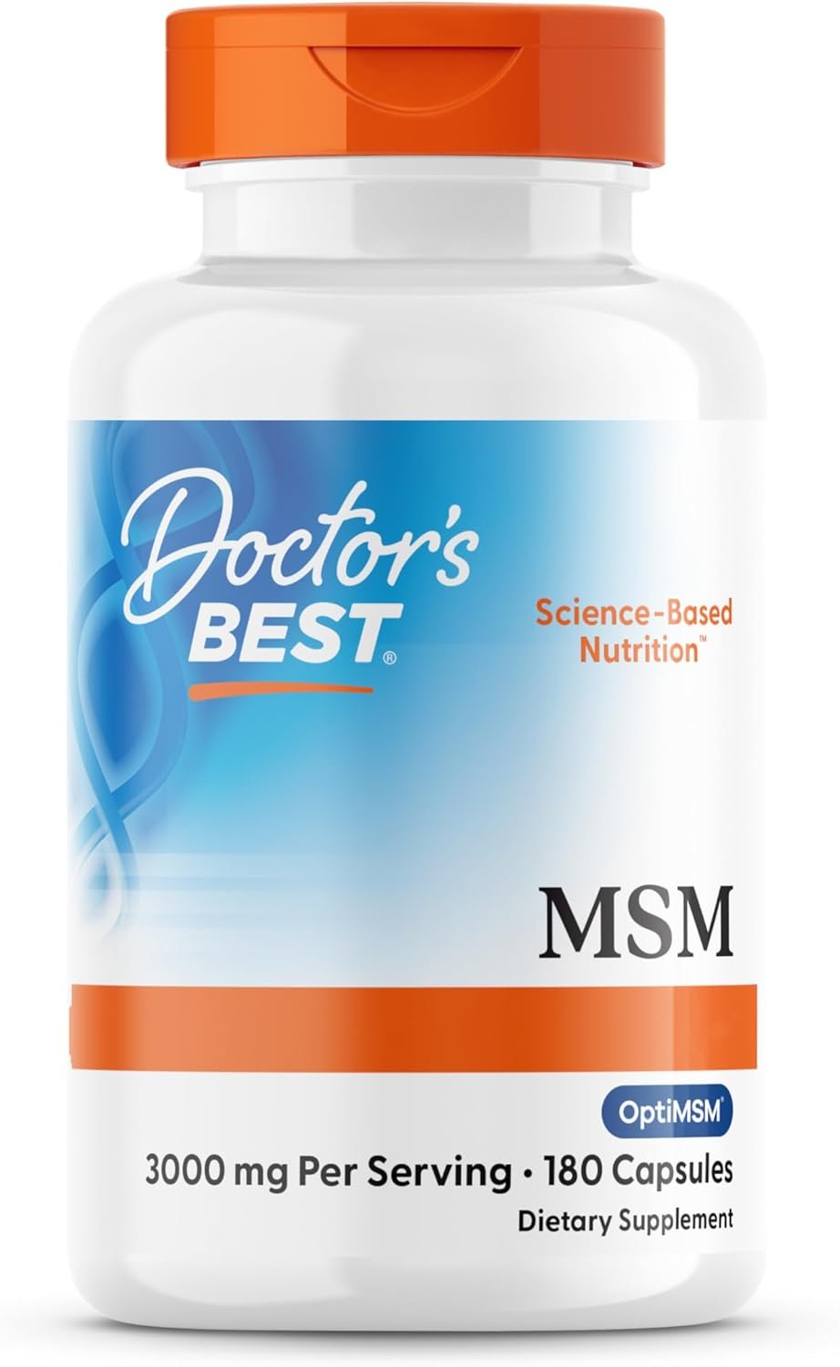 Doctor’s Best OptiMSM, MSM pur, pour une peau éclatante et cheveux brillants
