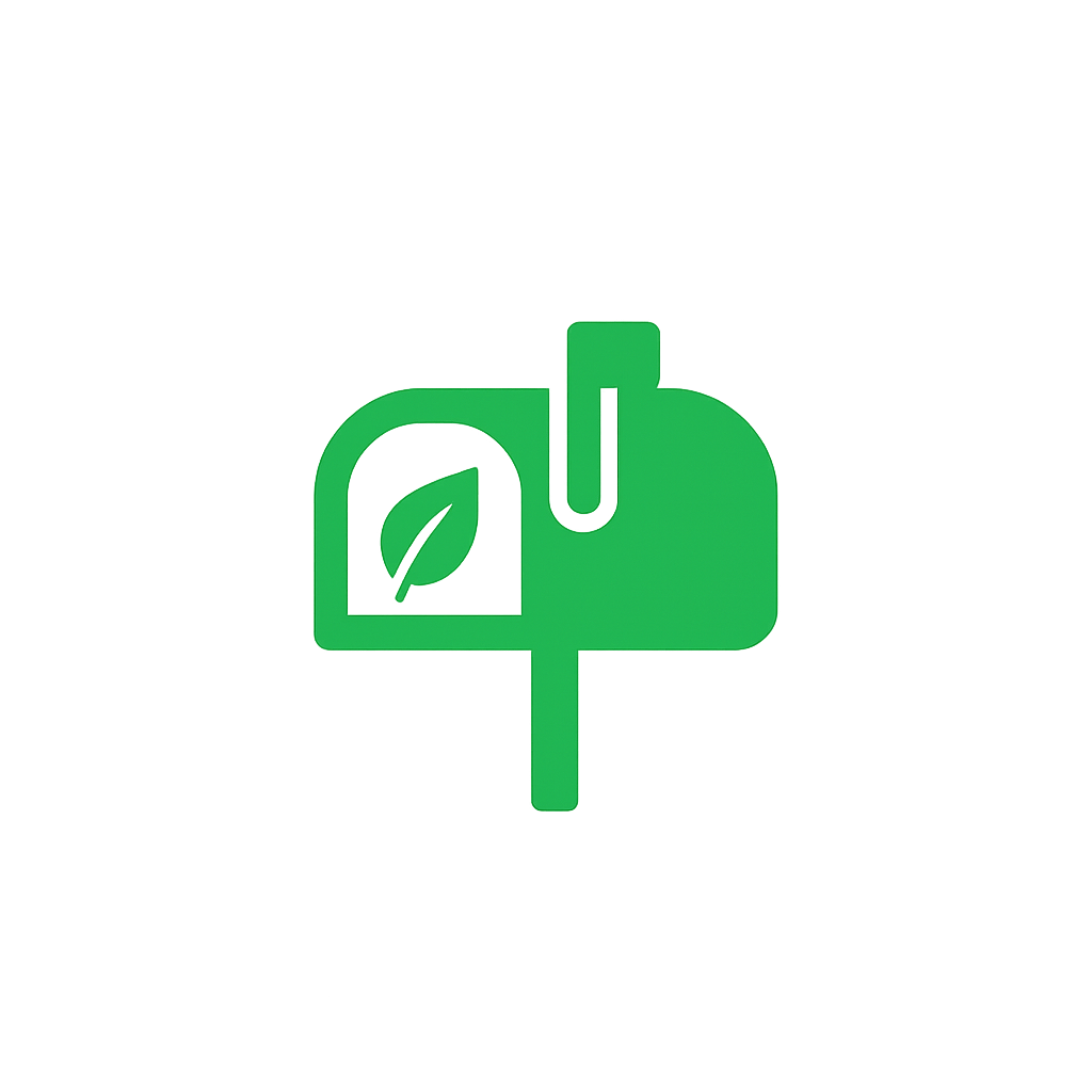 LOGO une boite aux lettre et une feuille