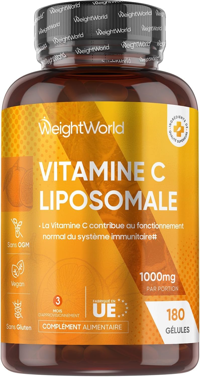 Complément de vitamine C liposomale, soutien naturel pour le système immunitaire et l’énergie quotidienne pour renforcer son immunité en automne