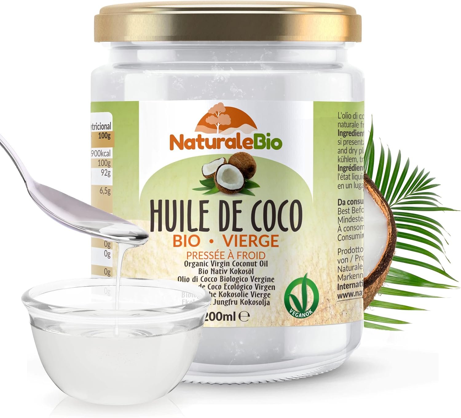 Huile de coco bio pour blanchiment dentaire naturel et santé bucco-dentaire