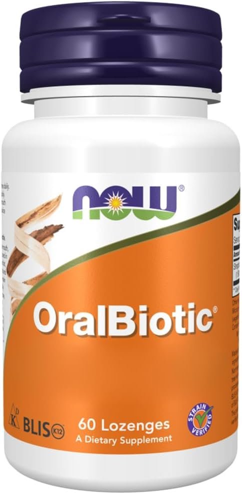 Boîte d’OralBiotic contenant la souche probiotique K12, un complément naturel pour rééquilibrer la flore buccale et soutenir l’immunité ORL.