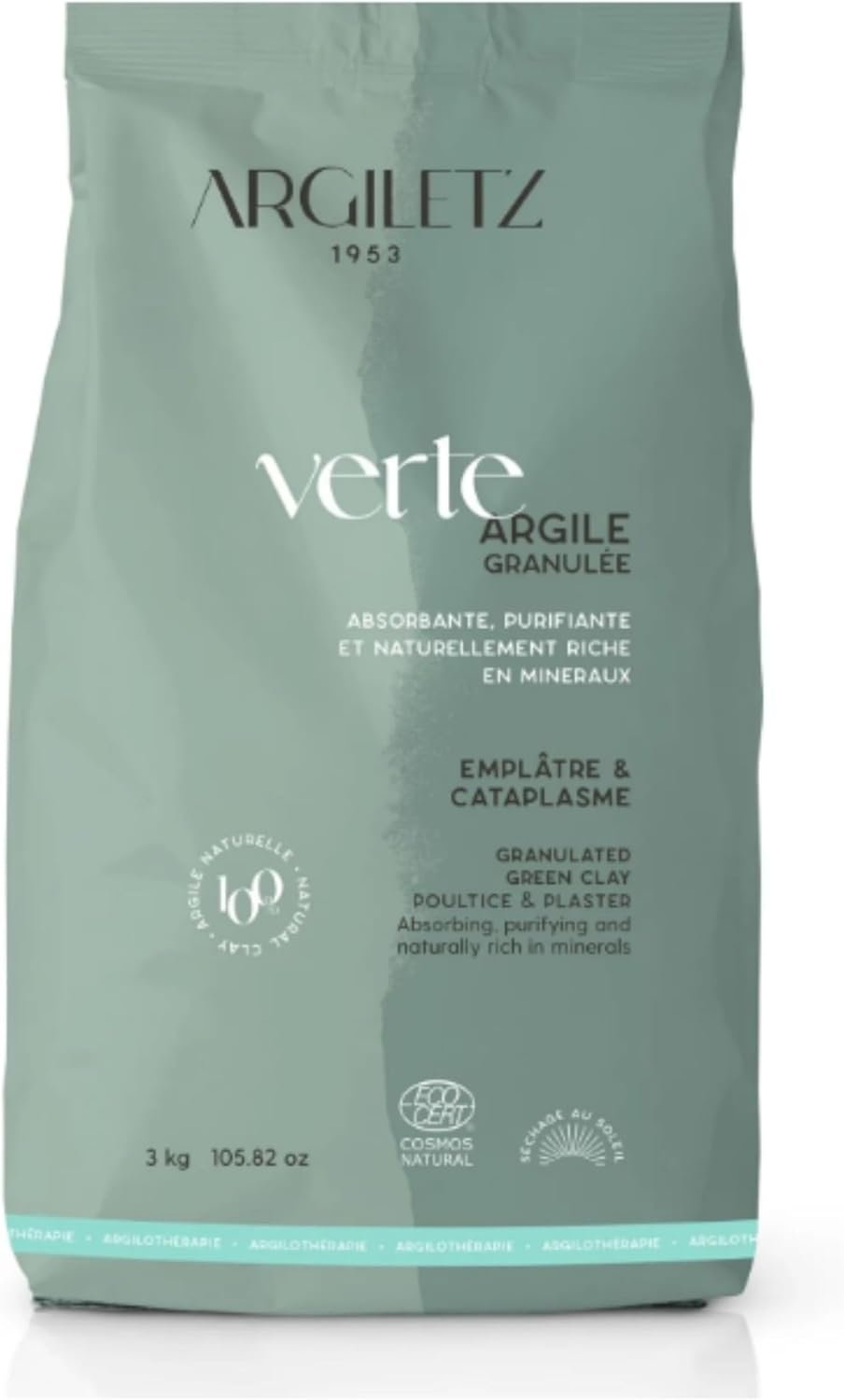 argile verte concassée Argiletz pour cataplasmes, drainage naturel et apaisement des inflammations