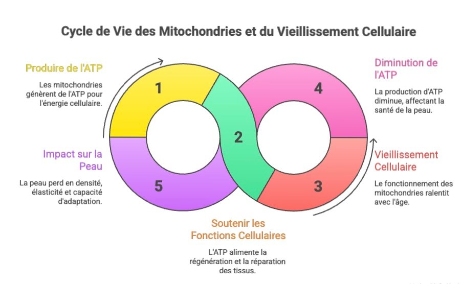 cycle des mitochondries, production d’ATP et vieillissement cellulaire expliqués dans la thérapie lumière rouge