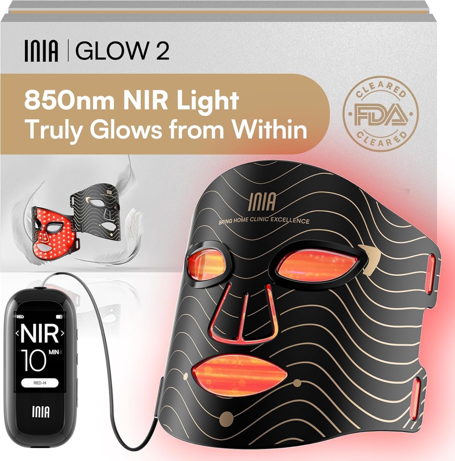 masque LED thérapie lumière rouge anti-âge pour stimuler le collagène et apaiser l’inflammation cutanée