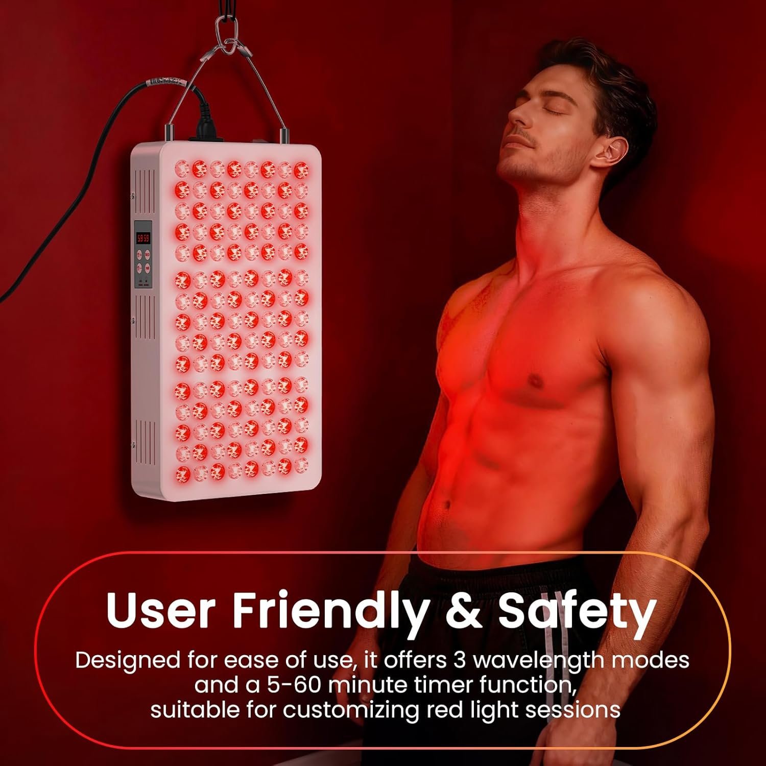 panneau lumière rouge corps entier pour anti-âge global et diminution de l’inflammation chronique