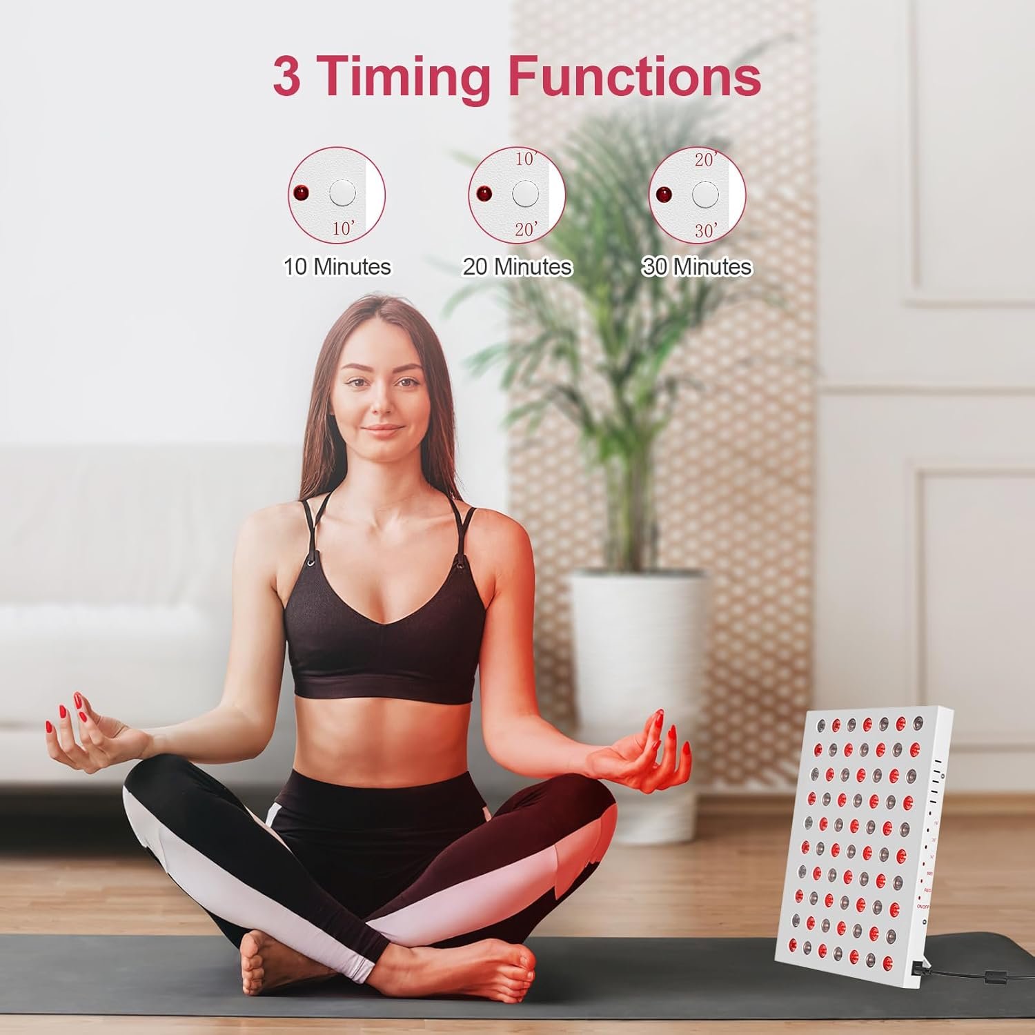 panneau compact de thérapie lumière rouge pour anti-âge naturel et réduction de l’inflammation